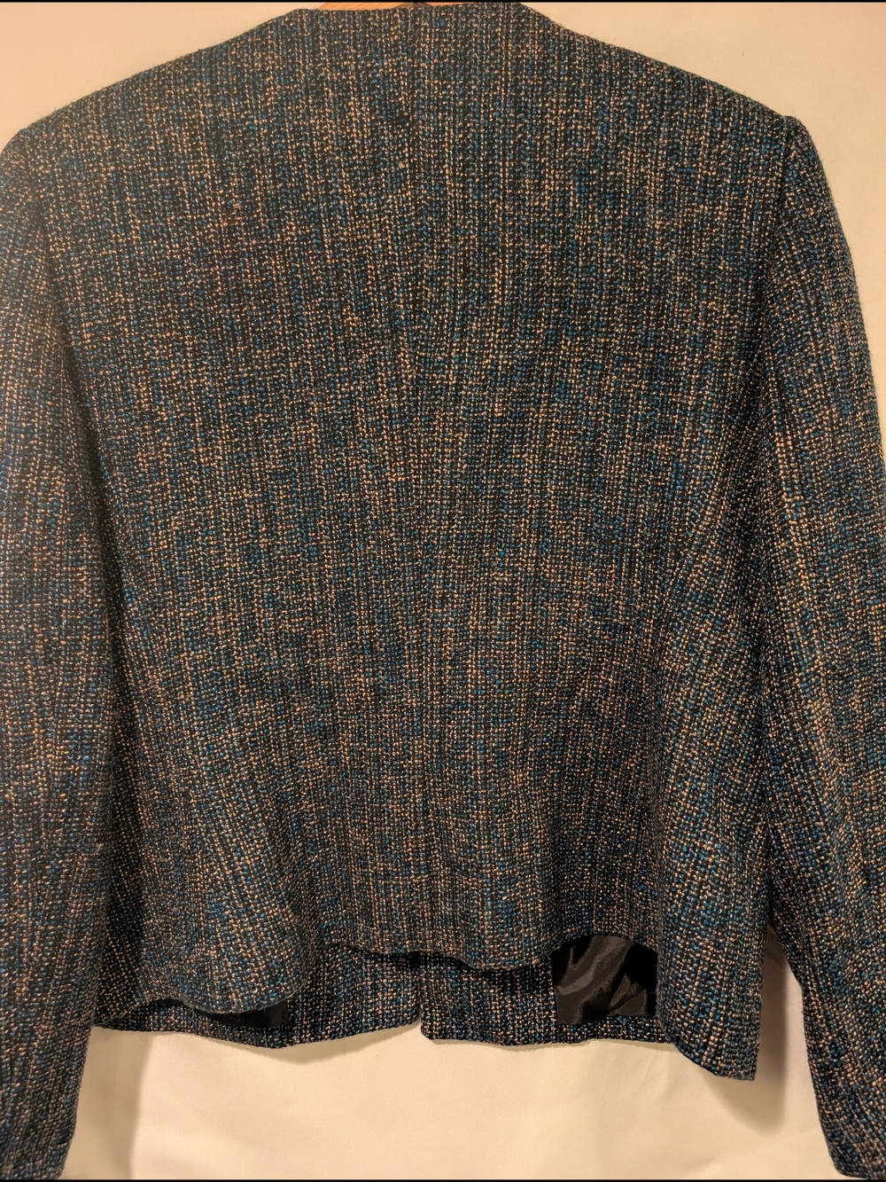 Kasper Navy & Gold Tweed Button Front Jacket - Picture 5 of 13